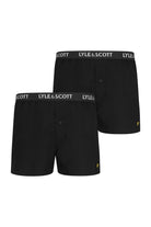 Lyle & Scott 2 Pack Men's Dylan Woven Boxers - Black