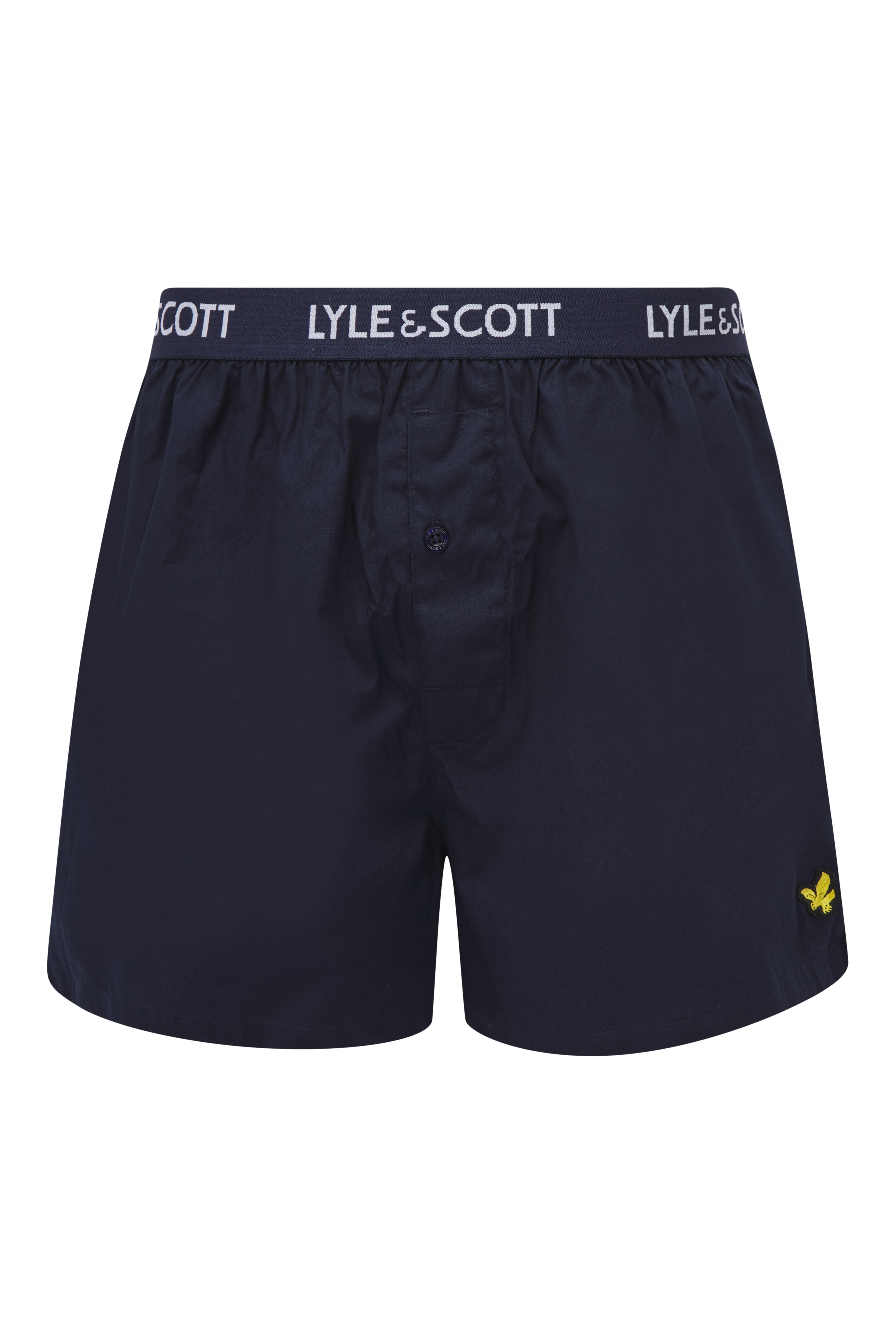 Lyle & Scott 2 Pack Men's Dylan Woven Boxers - Ballet Slipper/Peacoat