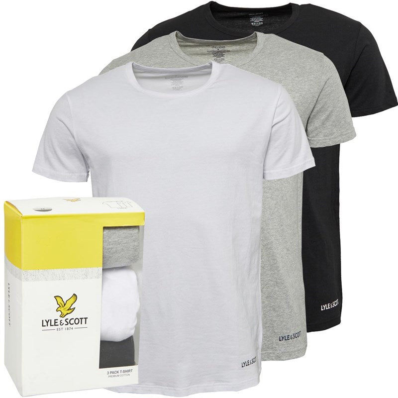 Lyle And Scott Vintage Mens Elijah Three Pack T-Shirts Multi