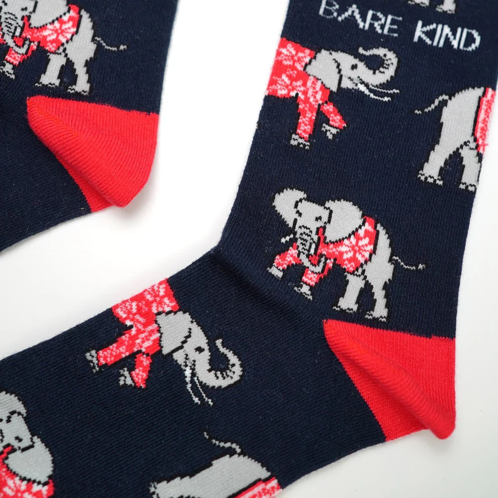 Bare Kind Socks - Save The Elephant Bamboo Socks