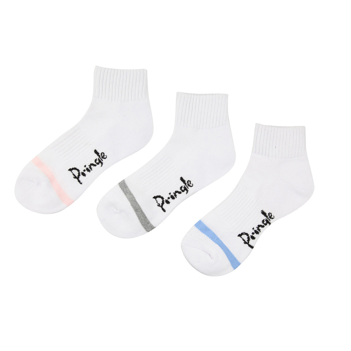 Pringle 3 Pack Quarter Length Cotton Sport Socks Ladies