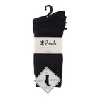 Pringle 3 Pack Jean Plain Comfort Cuff Cotton Socks - Navy