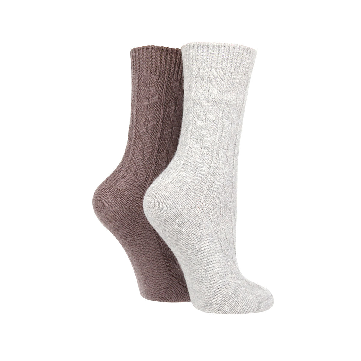 Pringle Ladies 2 Pack Cashmere and Merino Wool Blend Luxury Socks - One Size (4-8)