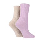 Pringle Ladies 2 Pack Cashmere and Merino Wool Blend Luxury Socks - One Size (4-8)