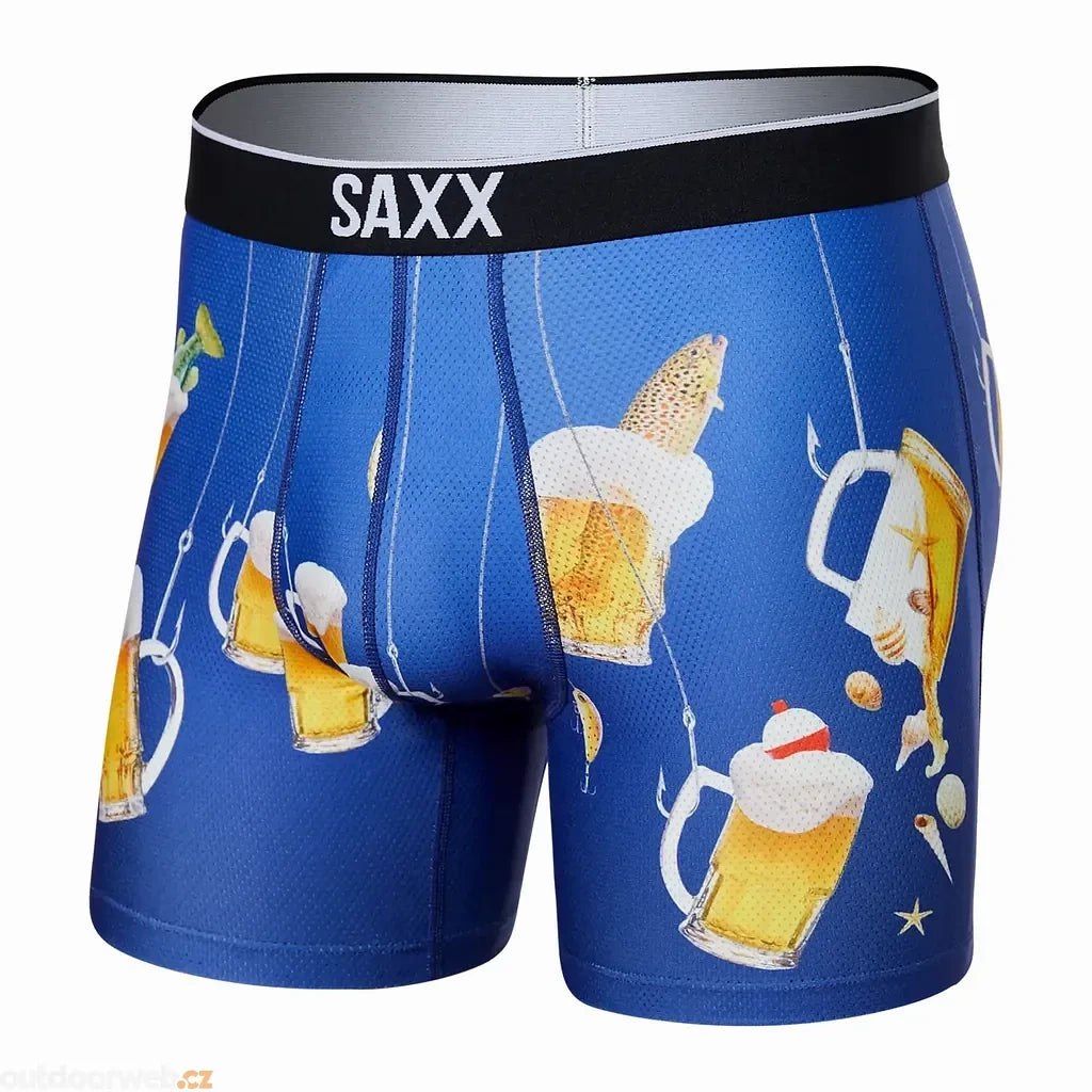 Saxx Underwear Volt Breathable Mesh Men's Boxer Briefs - Fresh Catch Navy