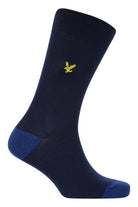 Lyle & Scott 5 Pack Contrast Heel and Toe Socks - Peacoat