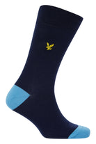 Lyle & Scott 5 Pack Contrast Heel and Toe Socks - Peacoat