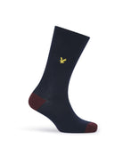 Lyle & Scott 5 Pack Contrast Heel and Toe Socks - Peacoat Multi