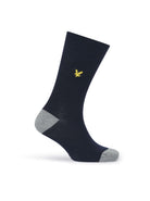 Lyle & Scott 5 Pack Contrast Heel and Toe Socks - Peacoat Multi