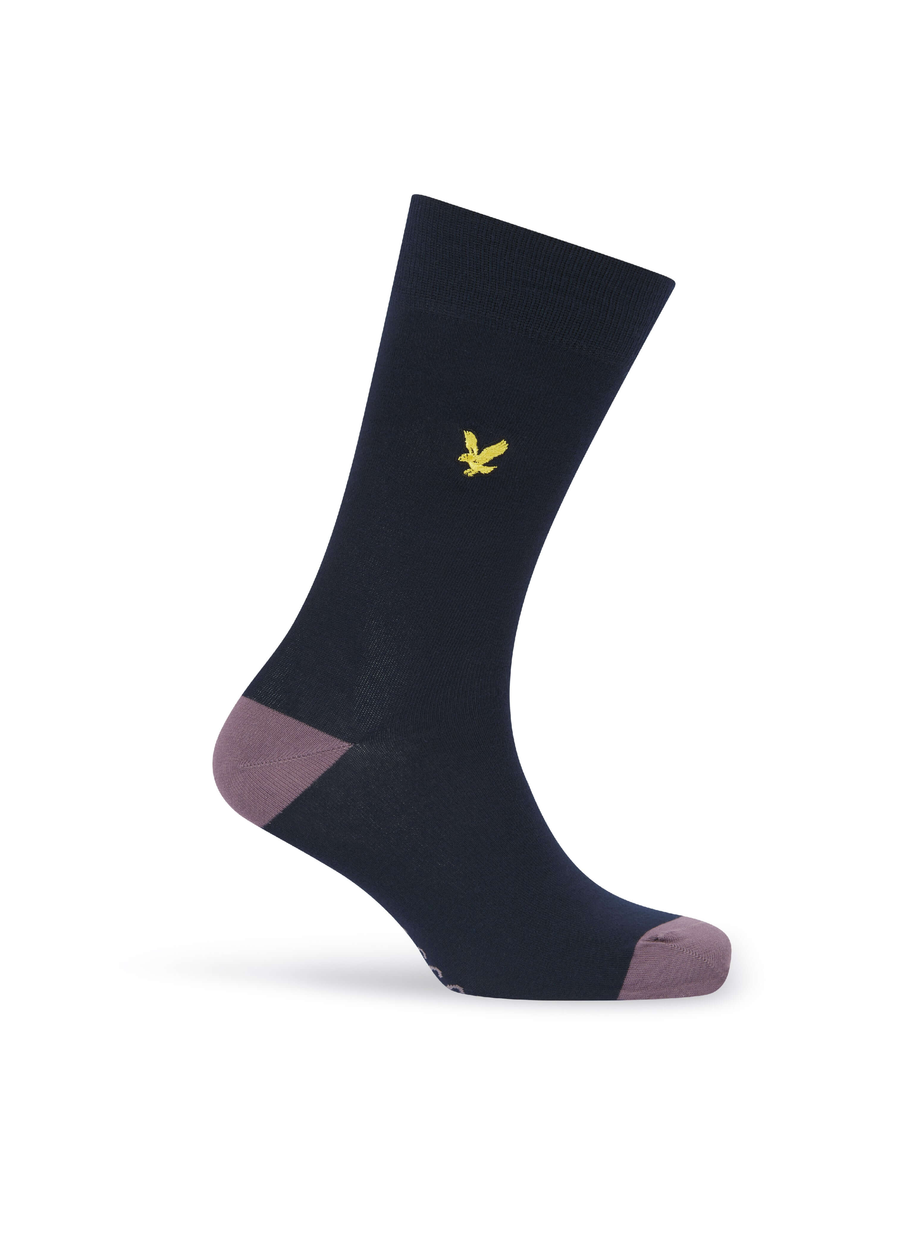 Lyle & Scott 5 Pack Contrast Heel and Toe Socks - Peacoat Multi