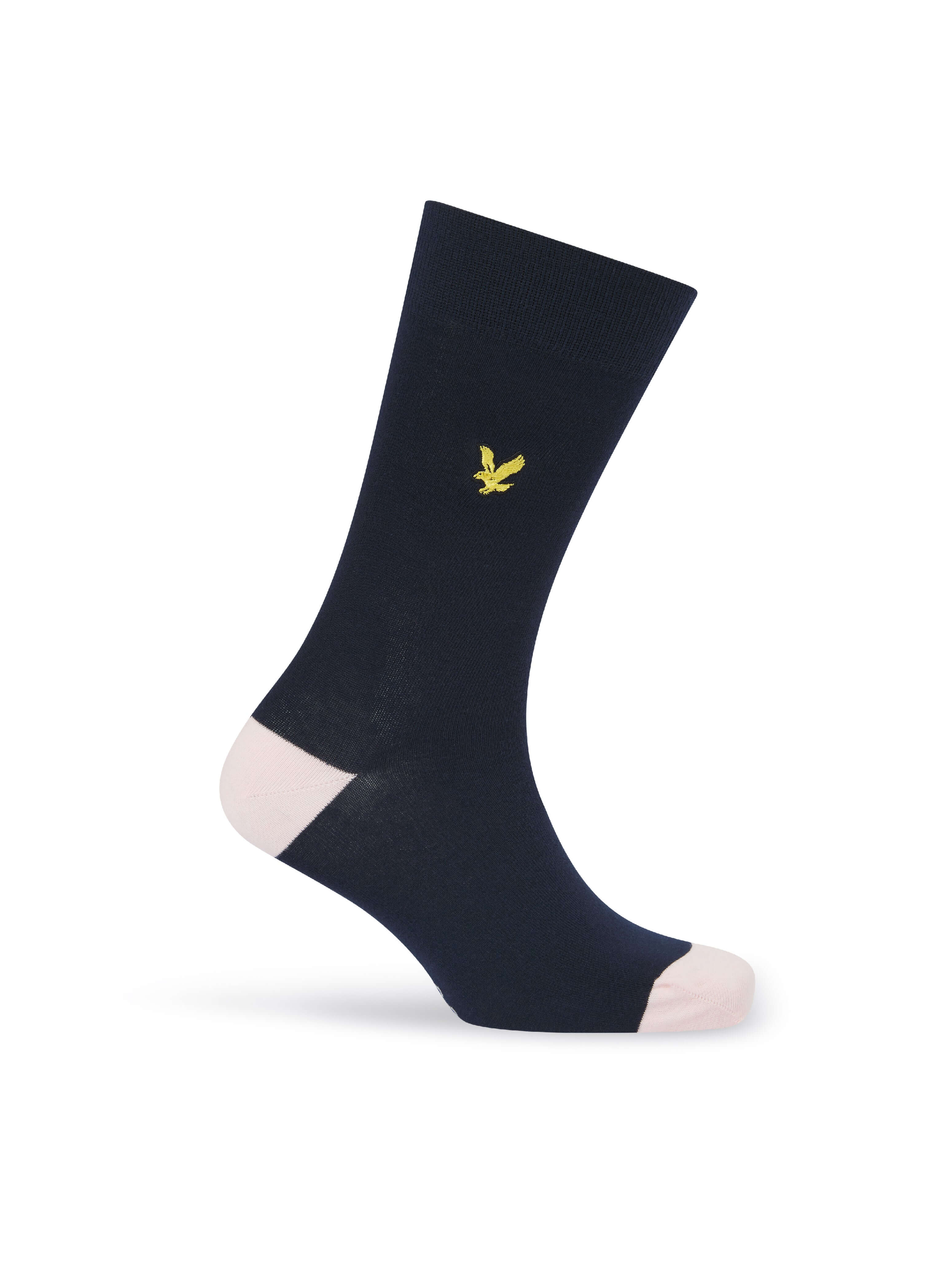 Lyle & Scott 5 Pack Contrast Heel and Toe Socks - Peacoat Multi