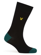 Lyle & Scott 5Pack Contrast Heel and Toe Socks - Black - Multicolour