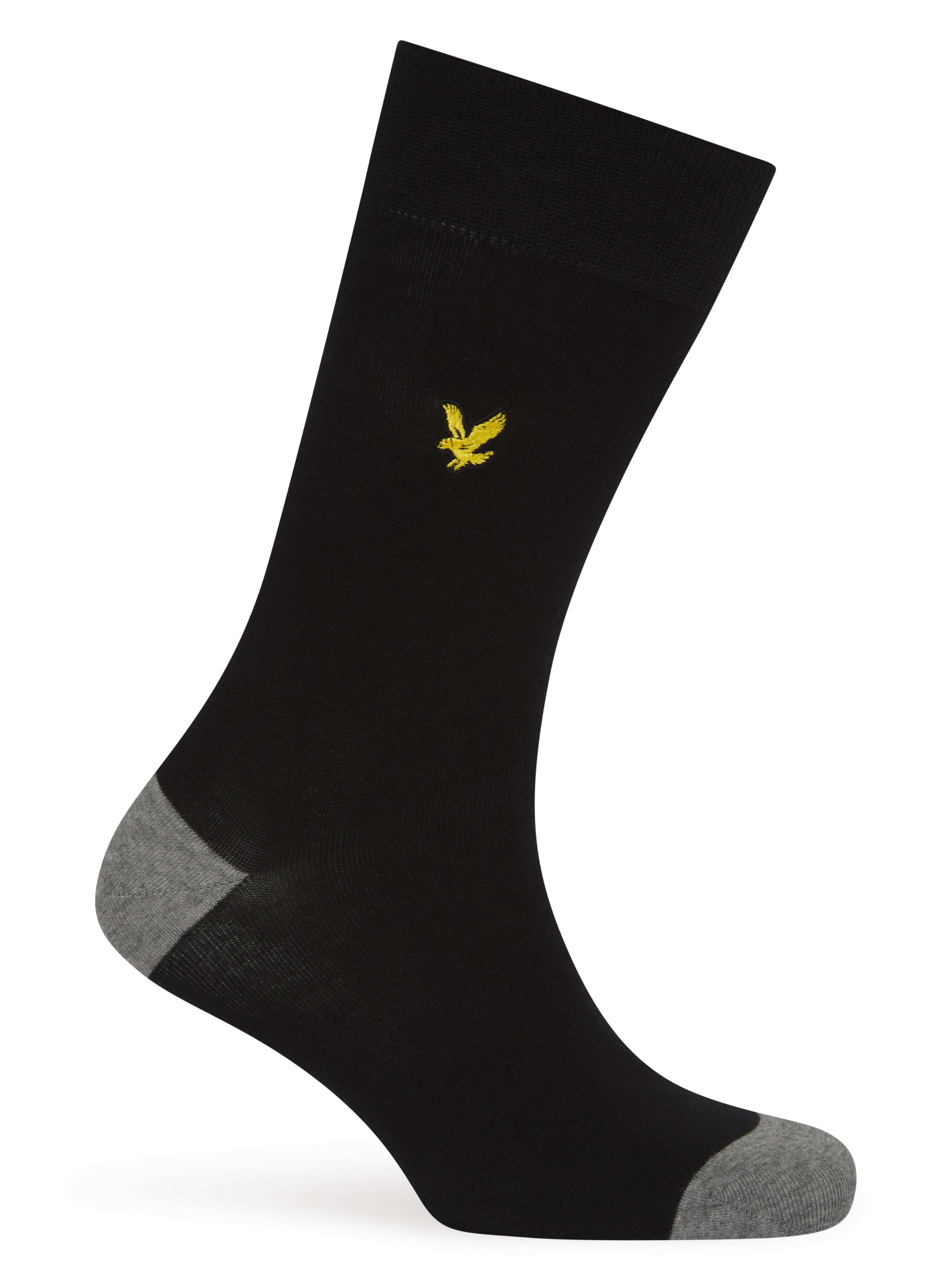 Lyle & Scott 5Pack Contrast Heel and Toe Socks - Black - Multicolour