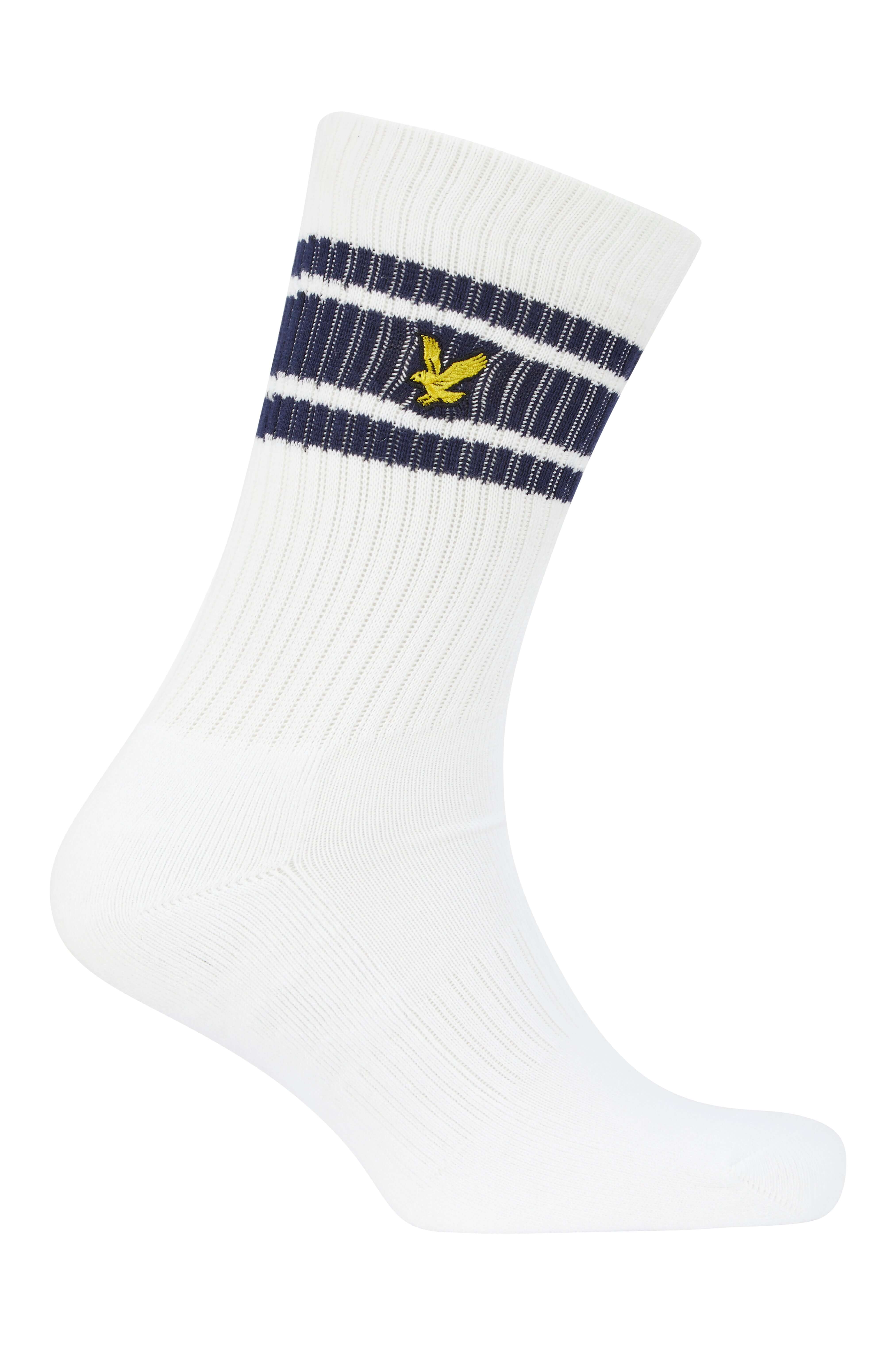 Lyle & Scott Mens Grant 3 Pack Sport Socks - White