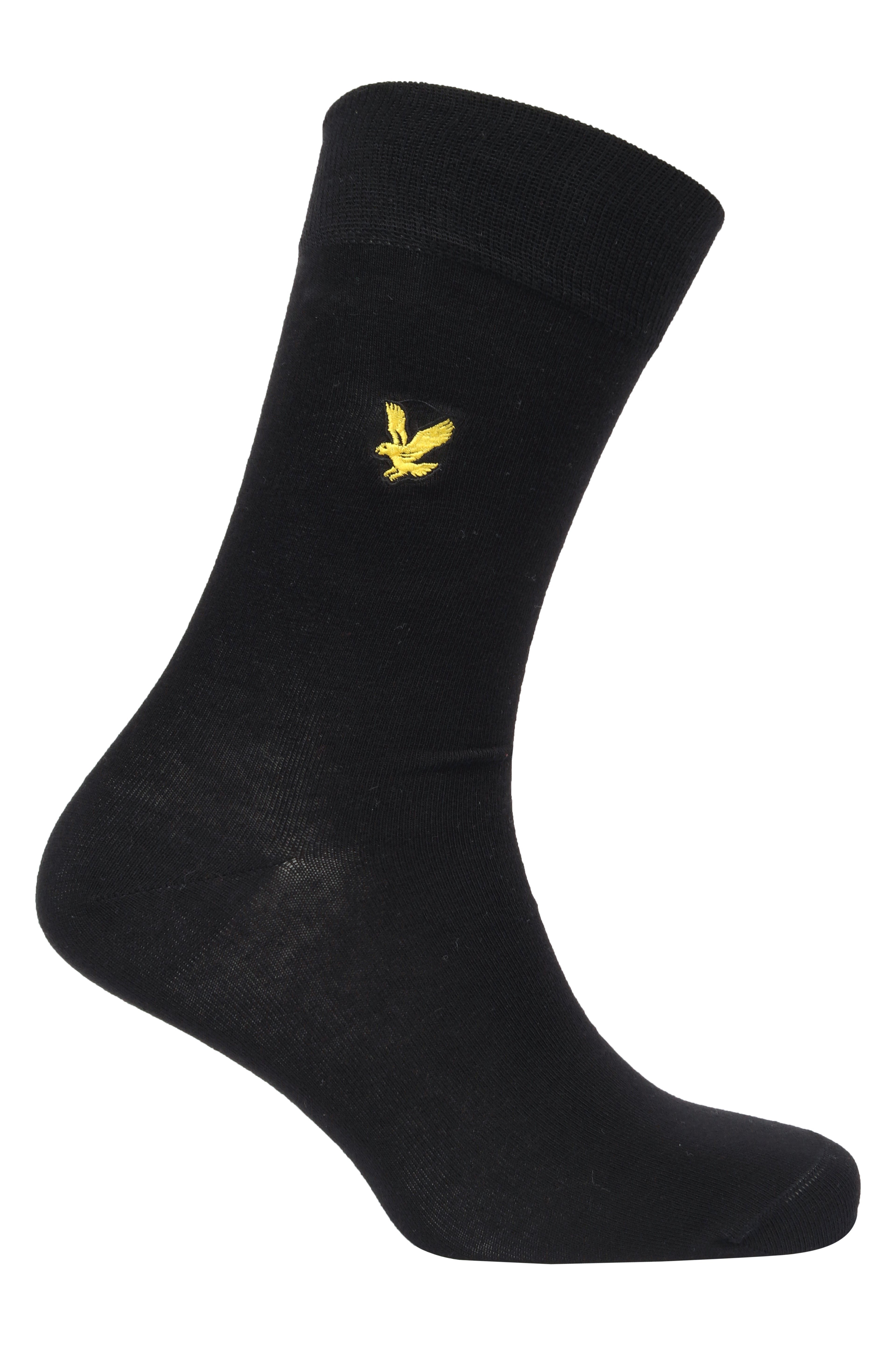 Lyle & Scott 3 Pack Grayson Crew Socks - Black/Argyle