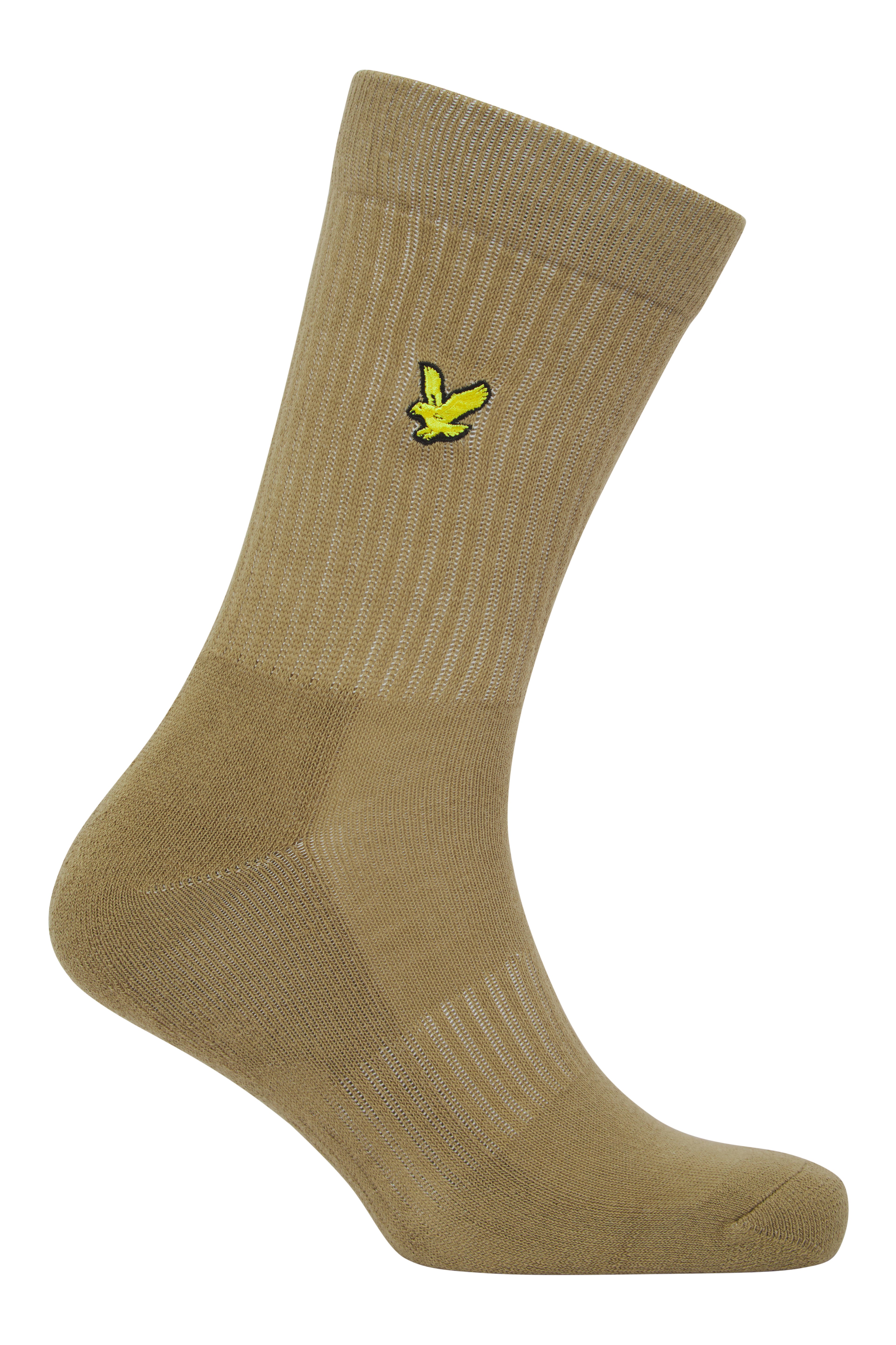 Lyle & Scott 3 Pack Hamilton Crew Socks - Dark Denim/Grey Marl/Dried Herb