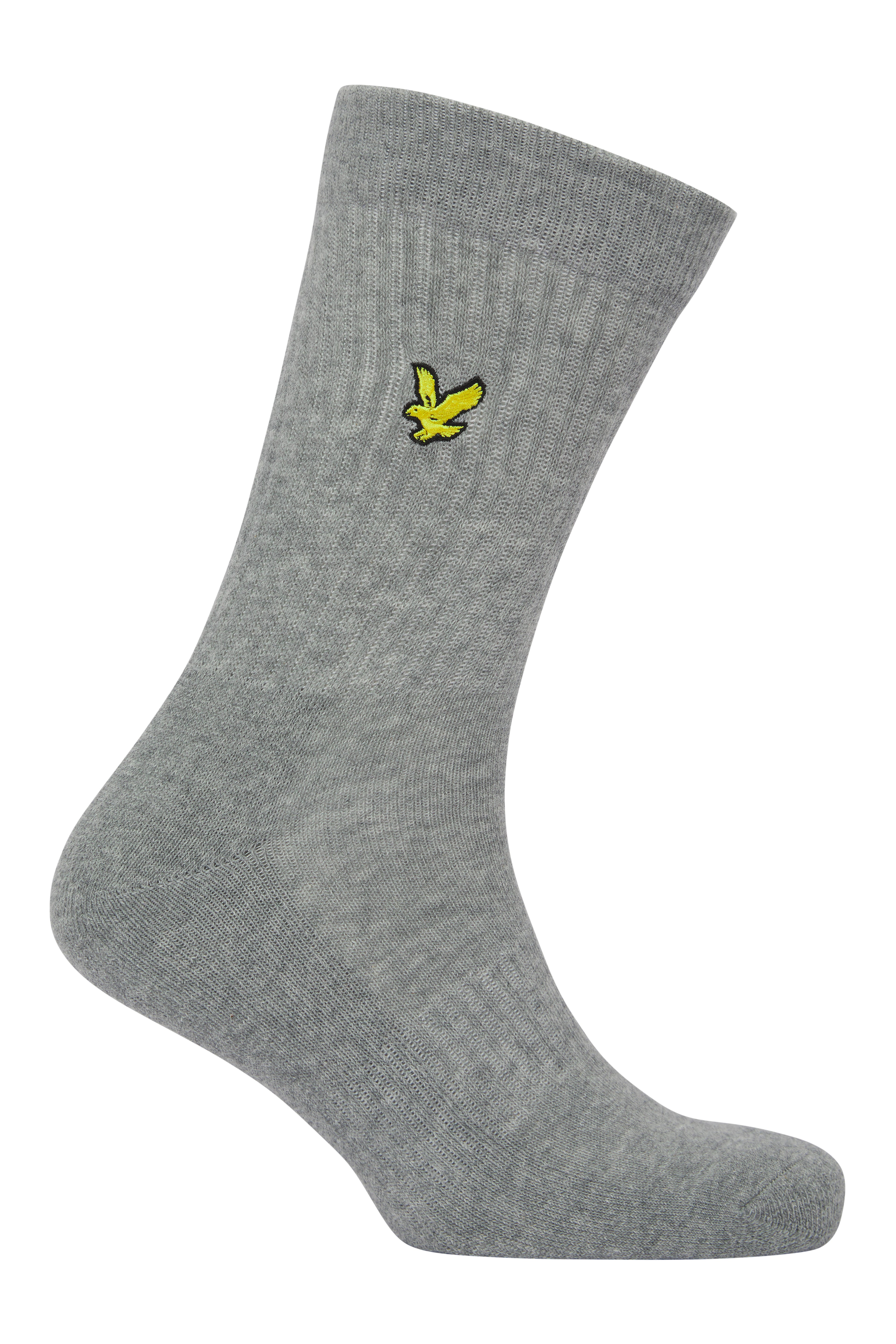 Lyle & Scott 3 Pack Hamilton Crew Socks - Dark Denim/Grey Marl/Dried Herb