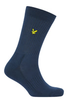 Lyle & Scott 3 Pack Hamilton Crew Socks - Dark Denim/Grey Marl/Dried Herb