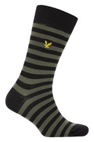 Lyle & Scott 5 Pack Mix Crew Socks - Argyle/Dark Olive/Stripe/Black