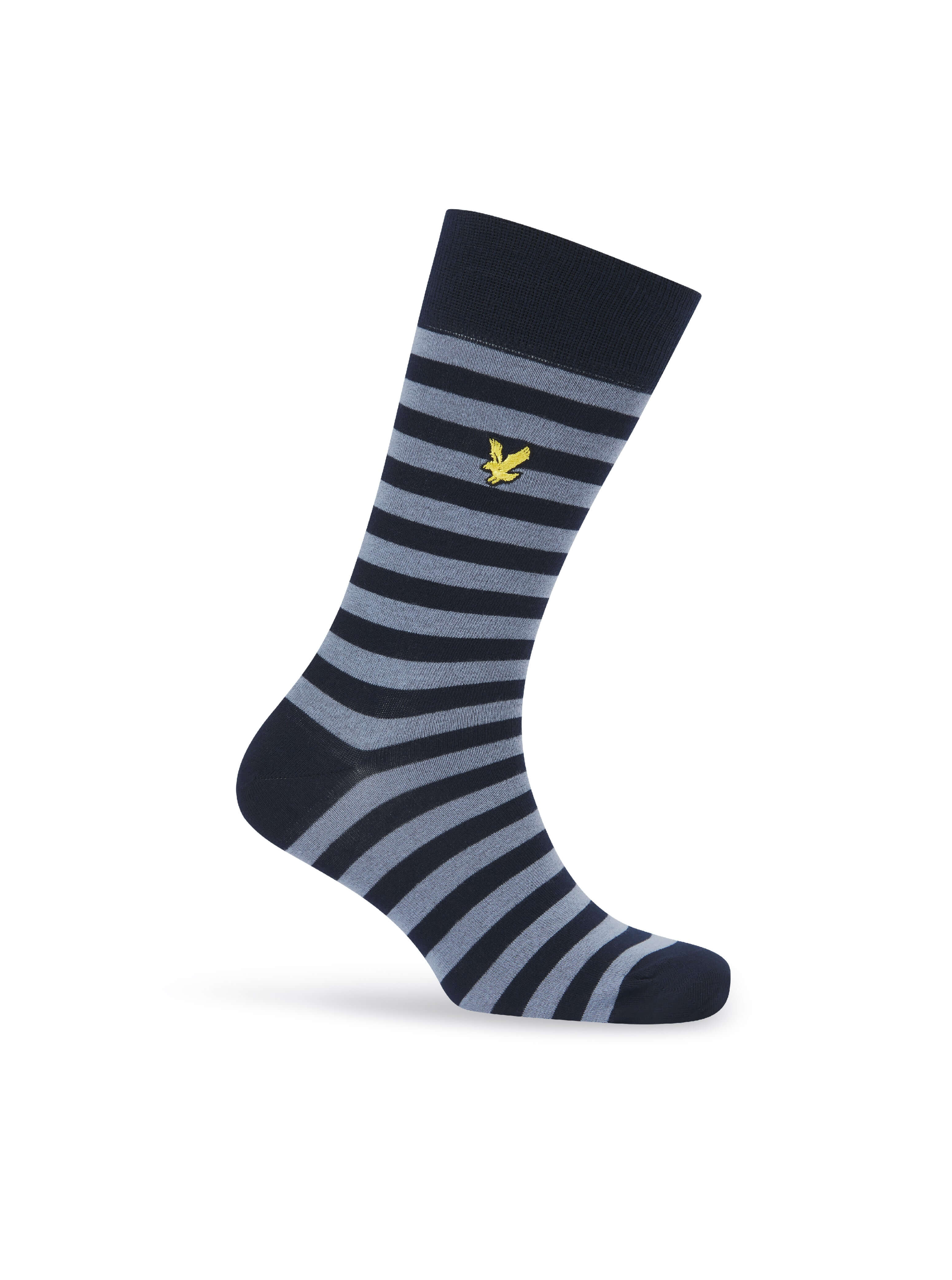 Lyle & Scott 5 Pack Mix Crew Socks - Argyle / Grey / Stripe / Tempest / Peacoat