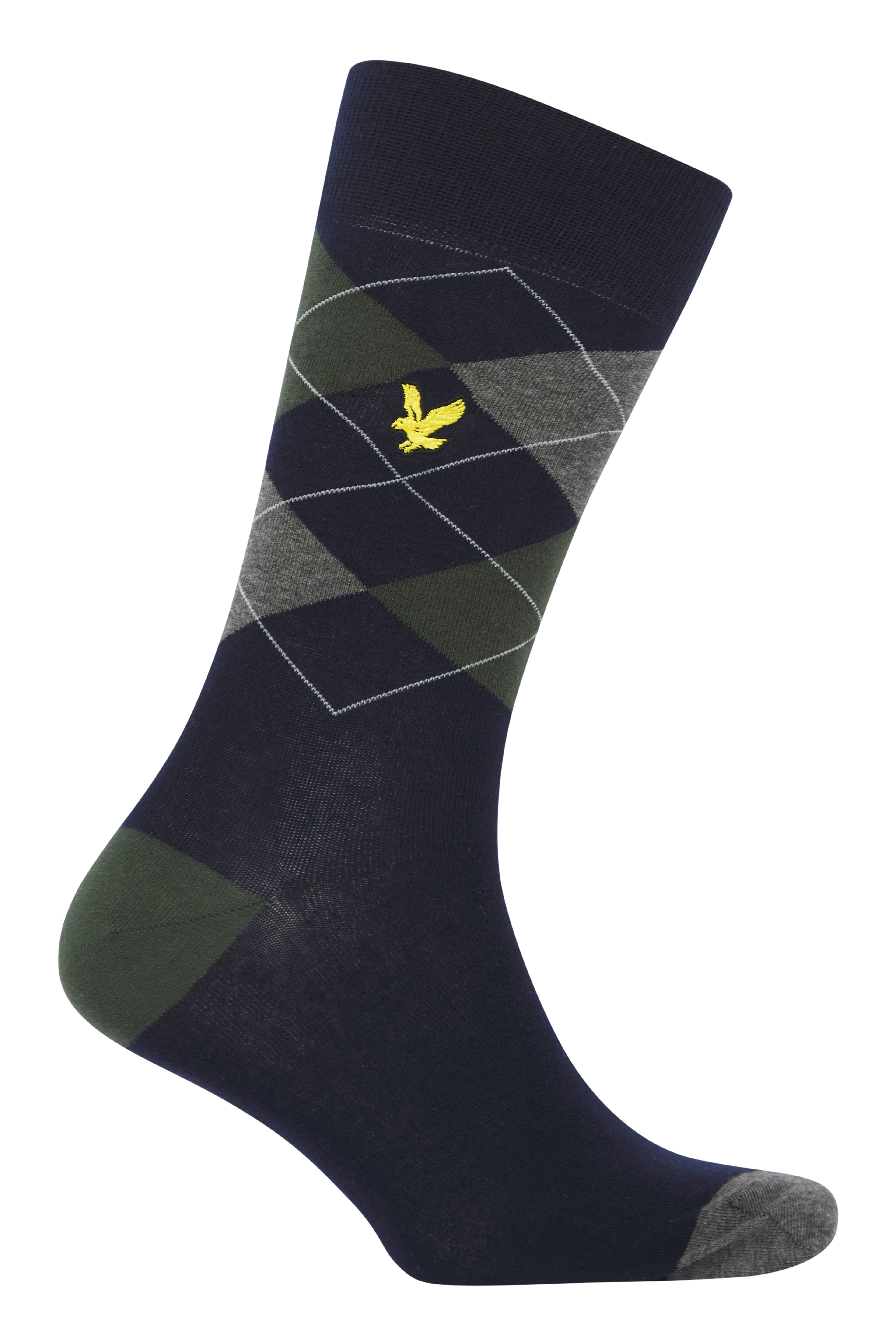 Lyle & Scott 3 Pack Argyle Hewie Crew Socks - Argyle/Ivy/Grey