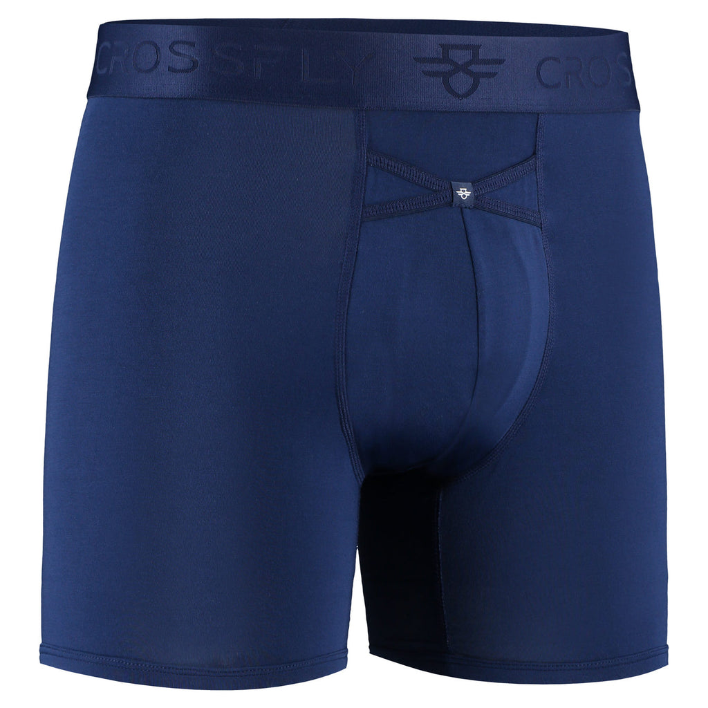 Crossfly Supersoft Modal 1-Pack Boxer Briefs - Navy