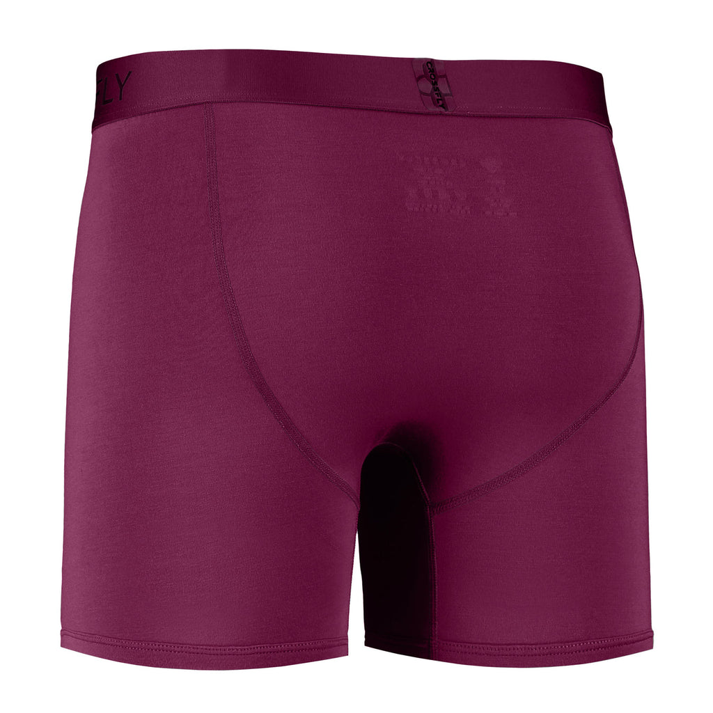 Crossfly IKON Supersoft 1-Pack Modal Boxer Briefs - Perfect Plum