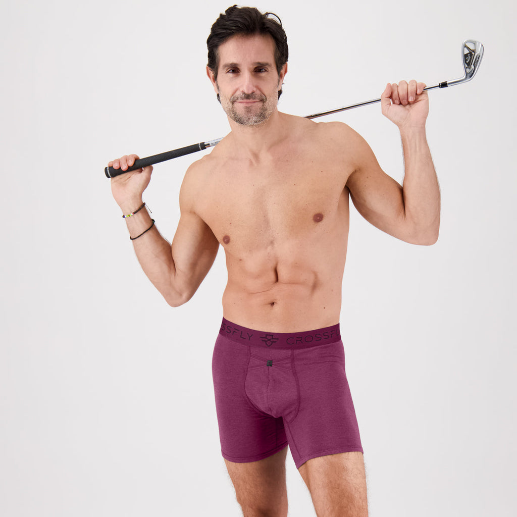 Crossfly IKON Supersoft 1-Pack Modal Boxer Briefs - Perfect Plum