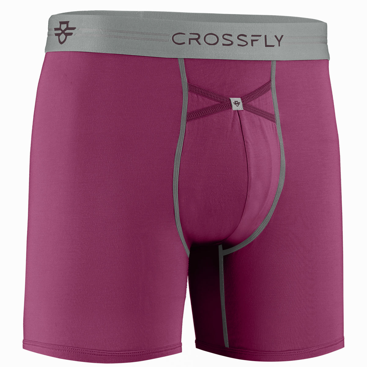 Crossfly IKON X Supersoft 1-Pack Modal Boxer Briefs - Perfect Plum