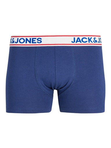 Jack & Jones Jacrowen 1 Pack Trunks Cotton Stretch Boxers - Twilight Blue