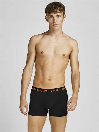 Jack & Jones Jacblack Friday 5 Pack Cotton Stretch Trunks - Black Multi