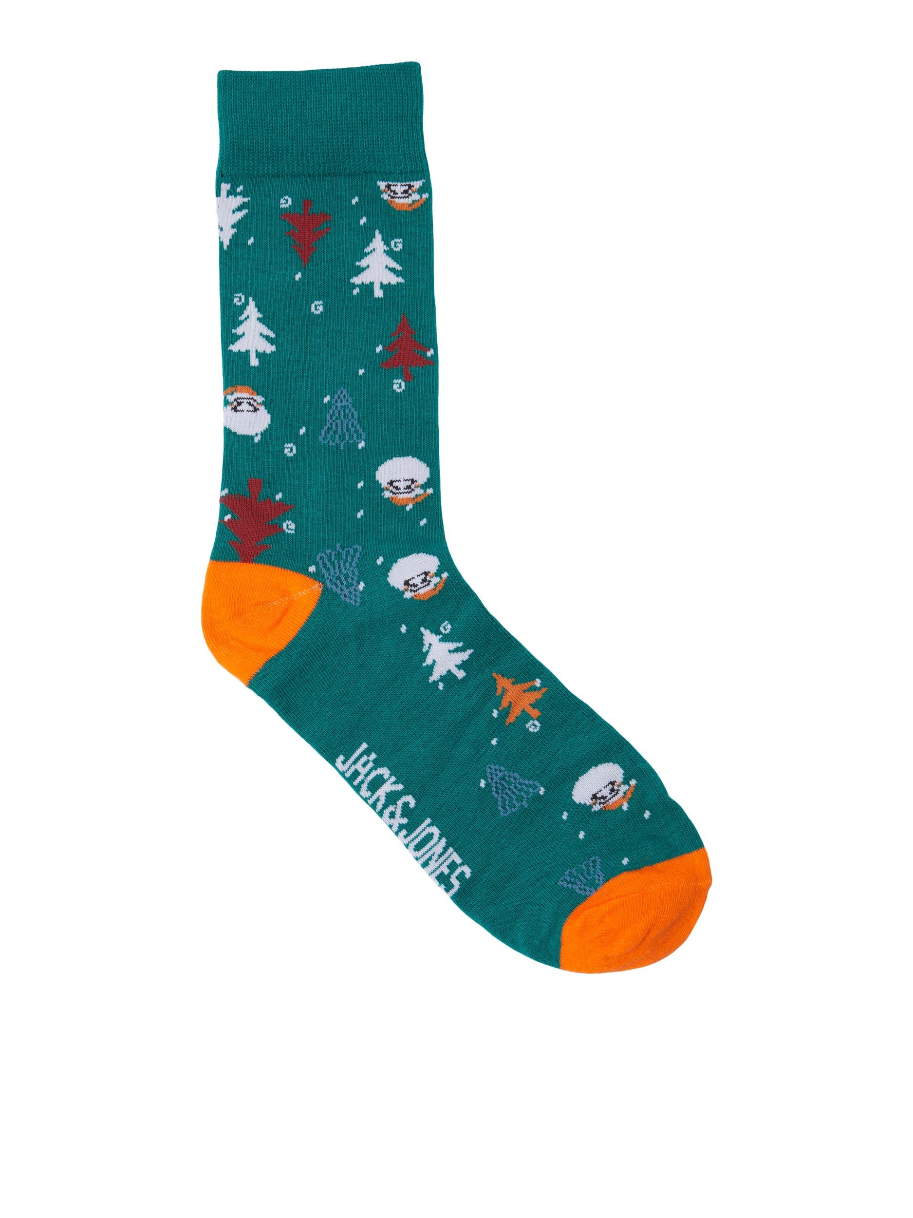 Jack & Jones JACXMAS TREE Socks Christmas/ Xmas Giftbox 3 Pack - Navy/Black