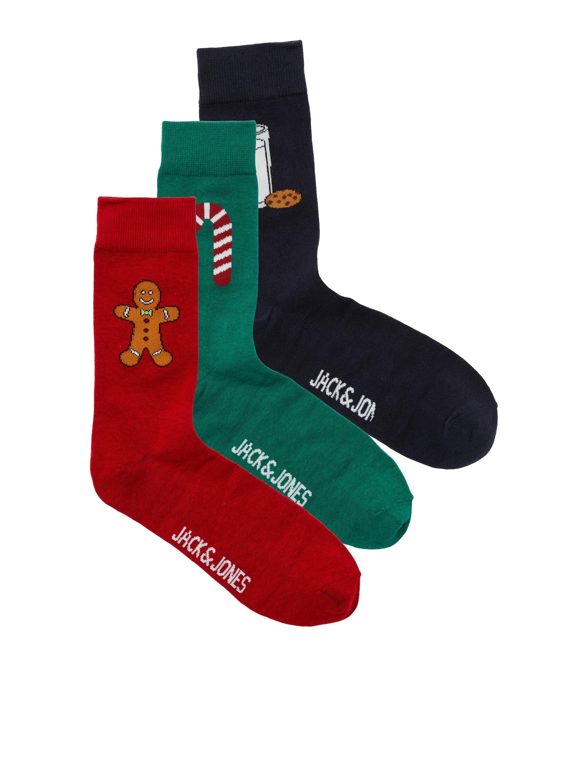 Jack & Jones - JACXMAS Comfort Food Xmas Giftbox 3 PACK - Socks