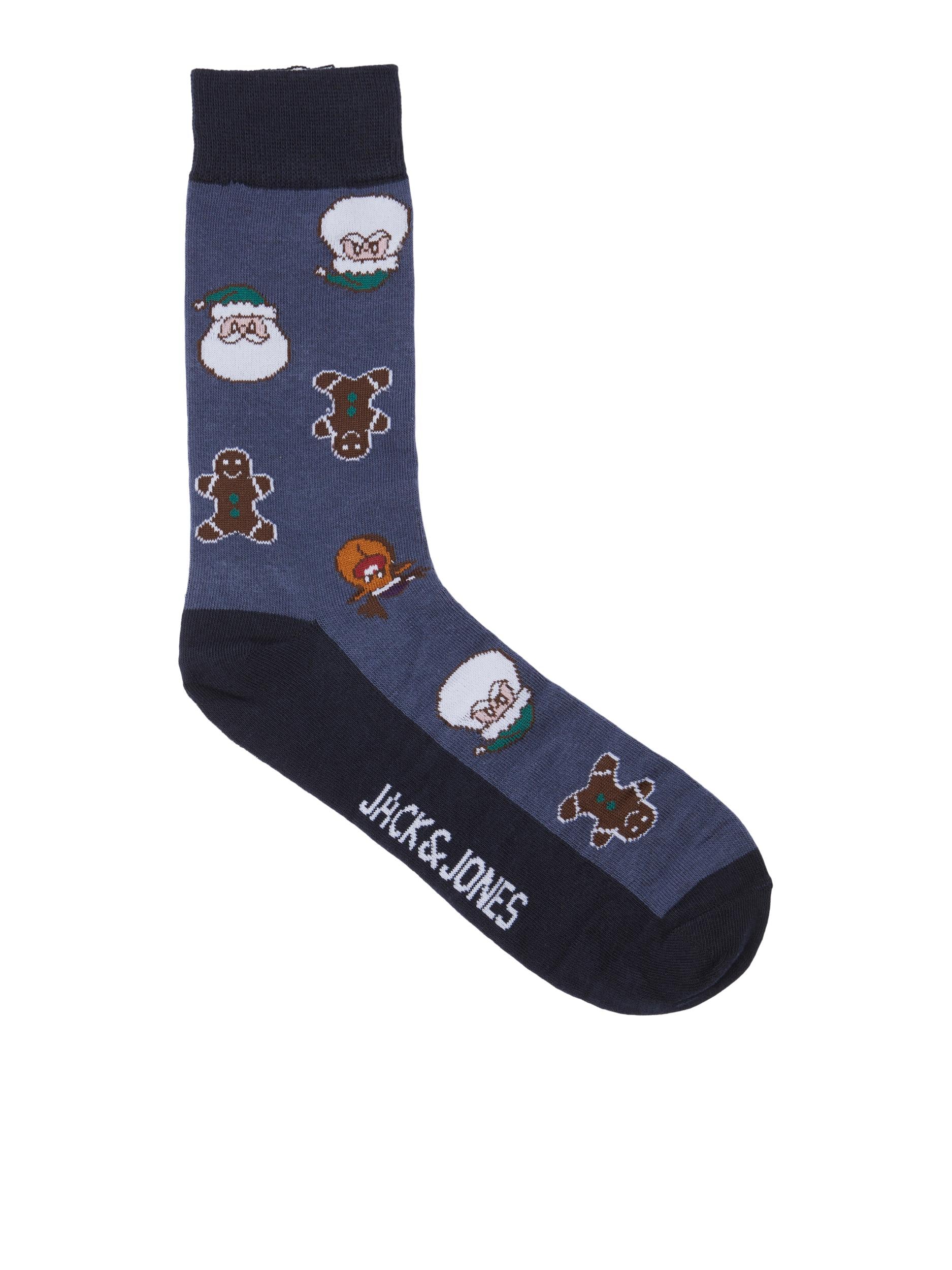 Jack & Jones - Mens JACSWEET Christmas/ Xmas Socks Giftbox (5-pack)