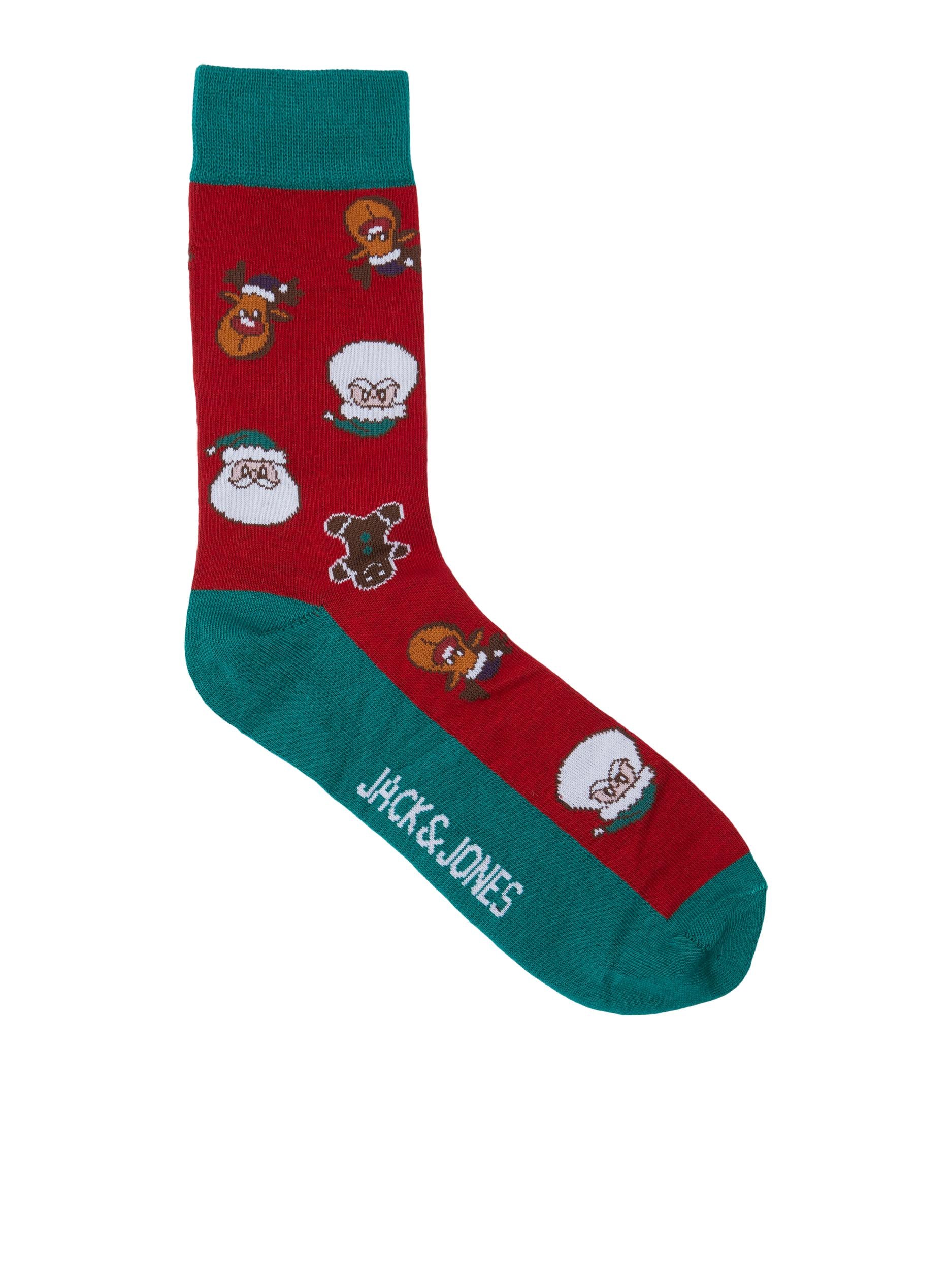 Jack & Jones - Mens JACSWEET Christmas/ Xmas Socks Giftbox (5-pack)