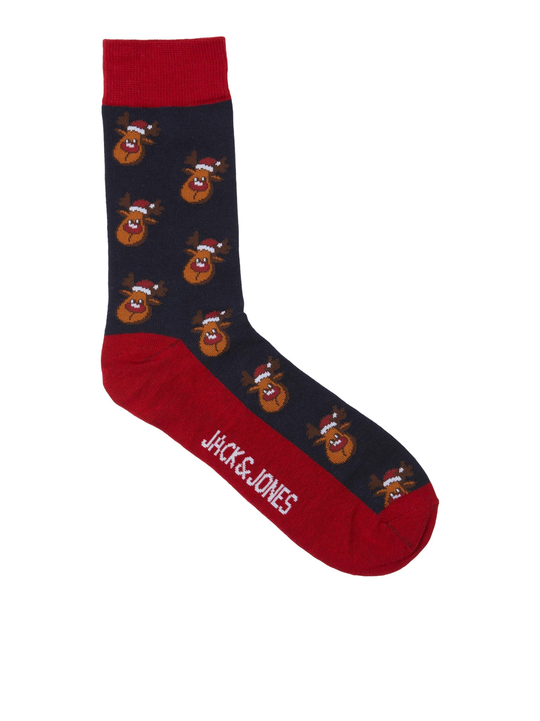 Jack & Jones - Mens JACSWEET Christmas/ Xmas Socks Giftbox (5-pack)