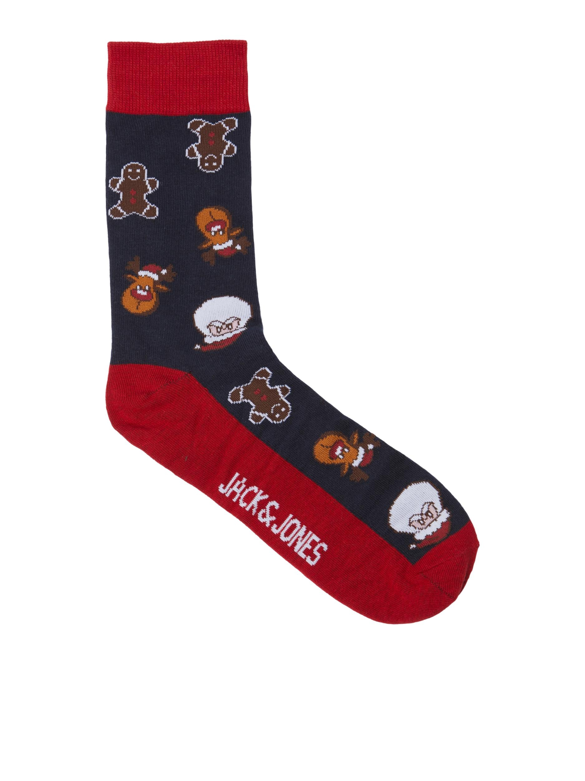 Jack & Jones - Mens JACSWEET Christmas/ Xmas Socks Giftbox (5-pack)