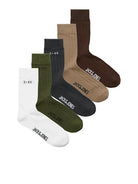 Jack & Jones 5 Pack Jaccore Sport Socks - One Size (7-11) Multi