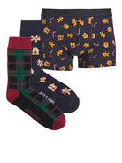 Jack & Jones JacXmas Check Underwear & Socks Giftbox - Multi