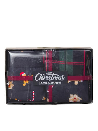 Jack & Jones JacXmas Check Underwear & Socks Giftbox - Multi