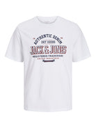 Jack & Jones 3 Pack JJELOGO Crew Neck T-Shirts - Blue/White/ Dark Navy