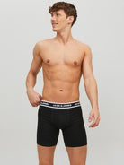 Jack & Jones 3 Pack Cotton Stretch Boxer Briefs - Black