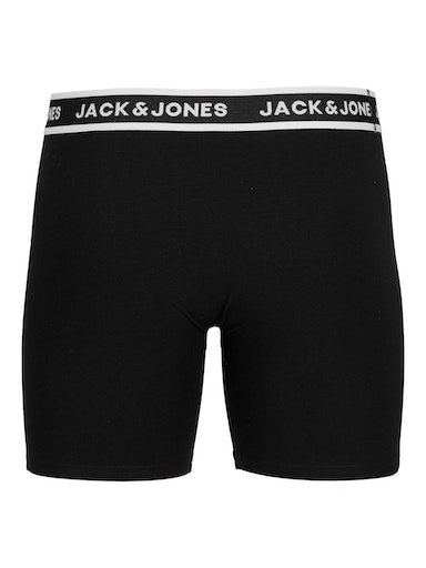 Jack & Jones 3 Pack Cotton Stretch Boxer Briefs - Black