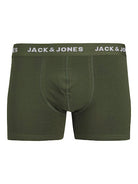 Jack & Jones Jacteo Solid Boxer Trunks 5 Pack - Navy Blazer/Wine/Black/Green/Blue