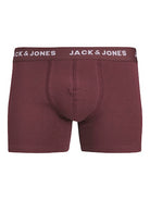 Jack & Jones Jacteo Solid Boxer Trunks 5 Pack - Navy Blazer/Wine/Black/Green/Blue