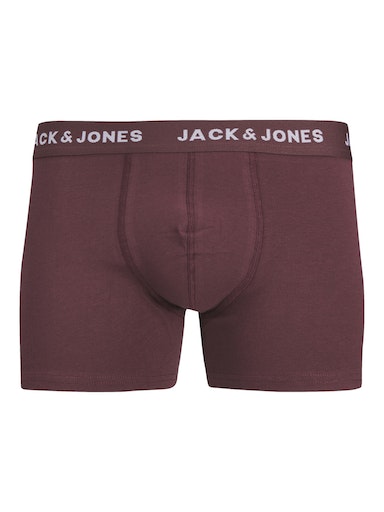 Jack & Jones Jacteo Solid Boxer Trunks 5 Pack - Navy Blazer/Wine/Black/Green/Blue