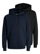 Jack & Jones JJECORP Logo Hooded Sweatshirt 2 Pack - Black / Navy