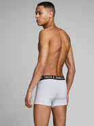 Jack & Jones 3 Pack Cotton Stretch Trunks - Black/White/Grey