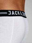 Jack & Jones 3 Pack Cotton Stretch Trunks - Black/White/Grey