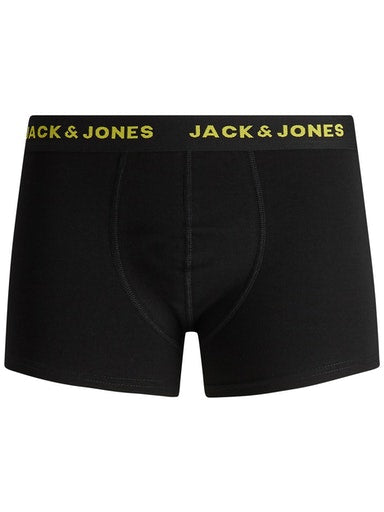 Jack & Jones Jacbasic 7 Pack Cotton Stretch Boxer Shorts / Trunks - Black